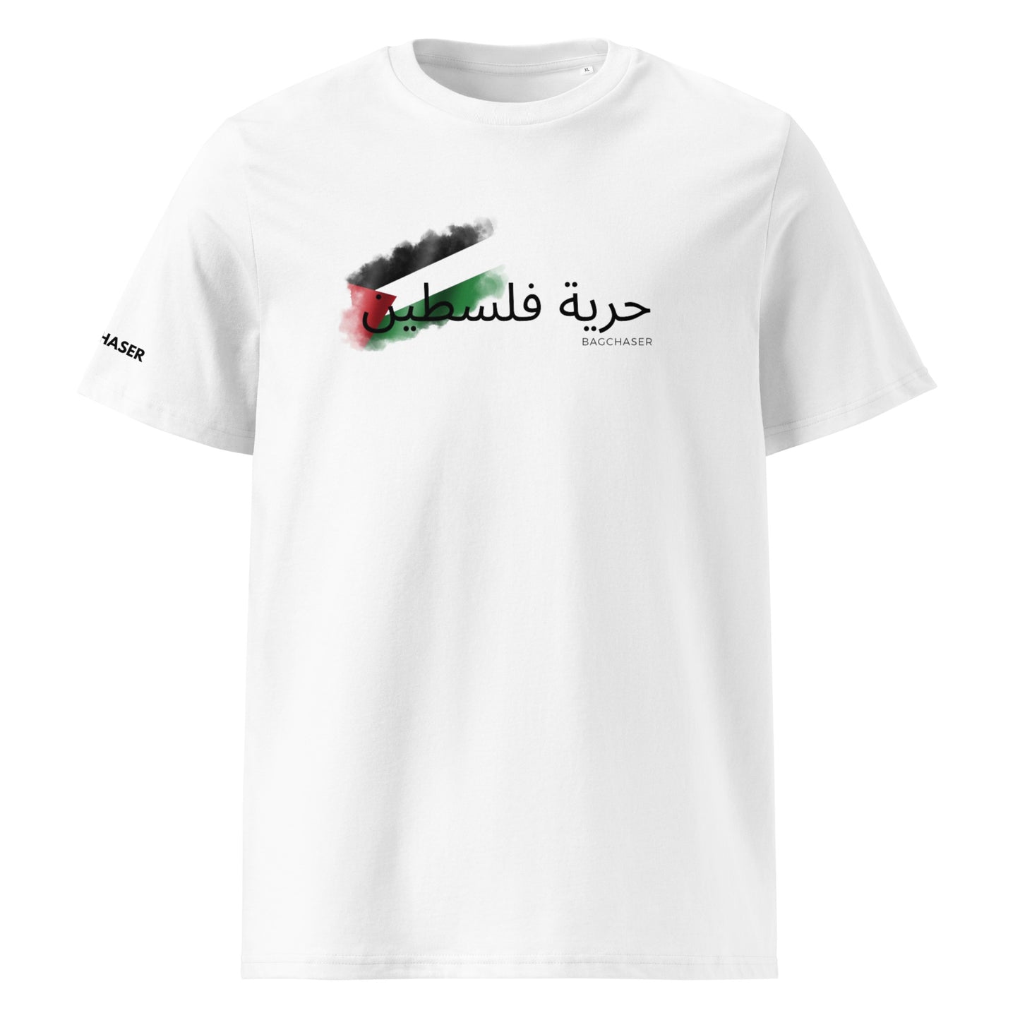 BAGCHASER® FREE PALESTINE T-SHIRT WHITE